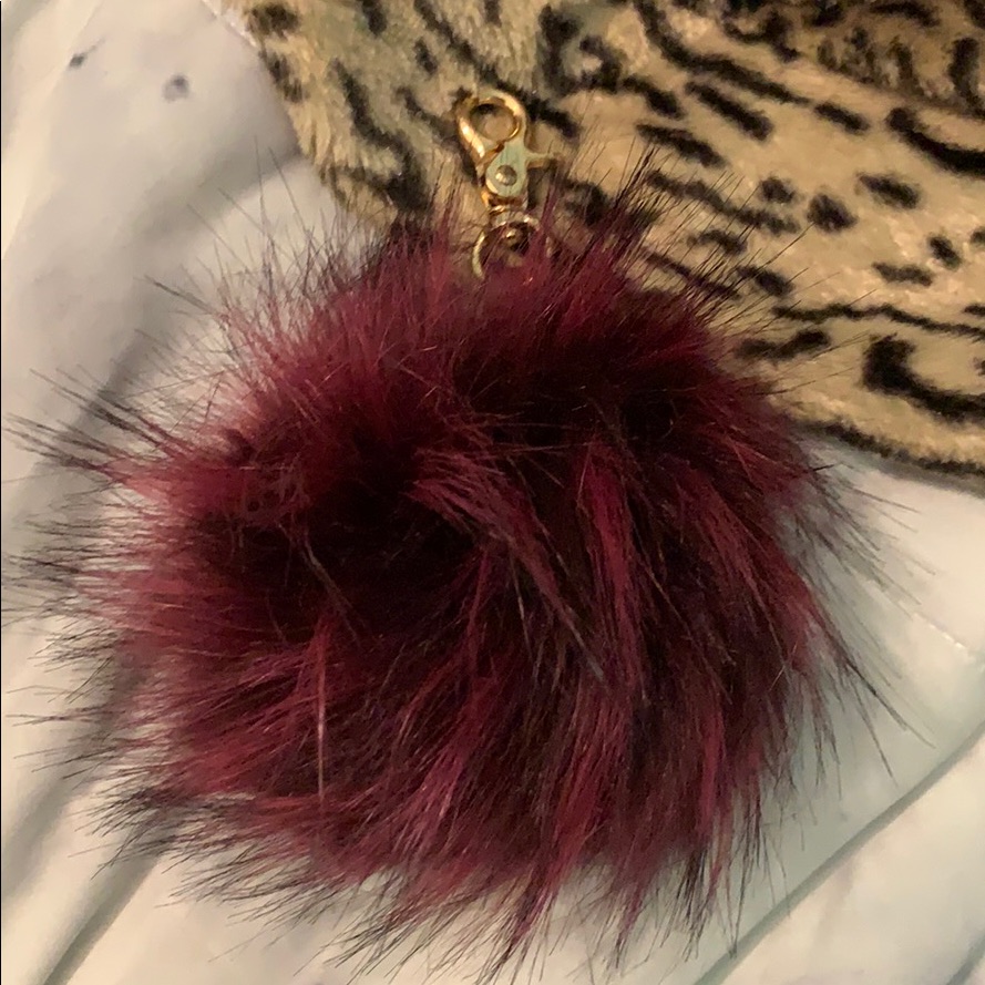 Faux Fur Pom Pom Bag Charm